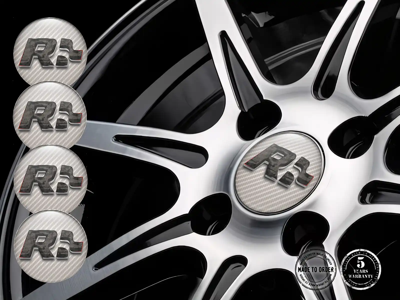 Car Rim Decal Edition Resin Dome Style